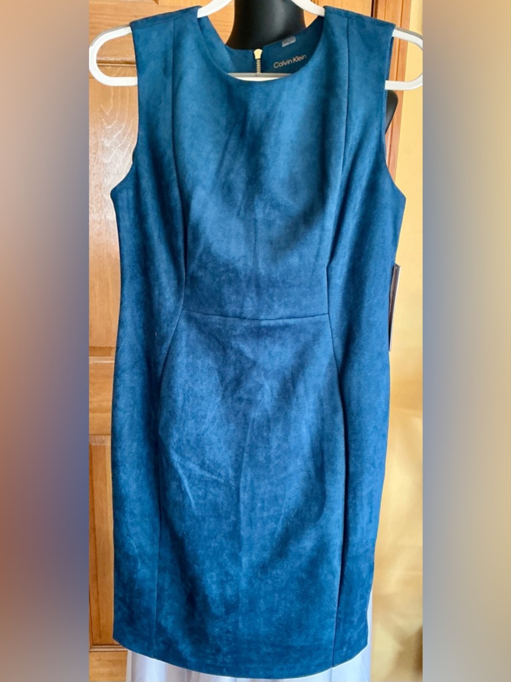 Calvin Klein Teal Blue Sleeveless Sheath Dress